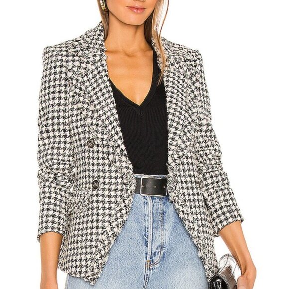 Veronica Beard Jackets & Blazers - Veronica Beard Taja Houndstooth Jacket Tweed Double Breasted Blazer Size 4